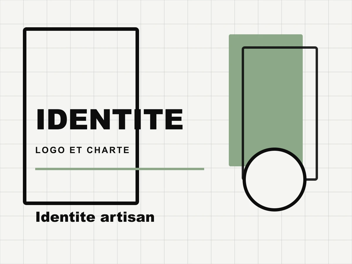 Composition graphique pour une identité visuelle artisanale